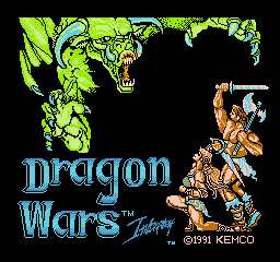 Dragon Wars (Japan) Title Screen